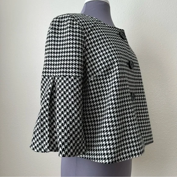 Vintage Houndstooth Stretch Blazer Sz PM - Picture 4 of 14